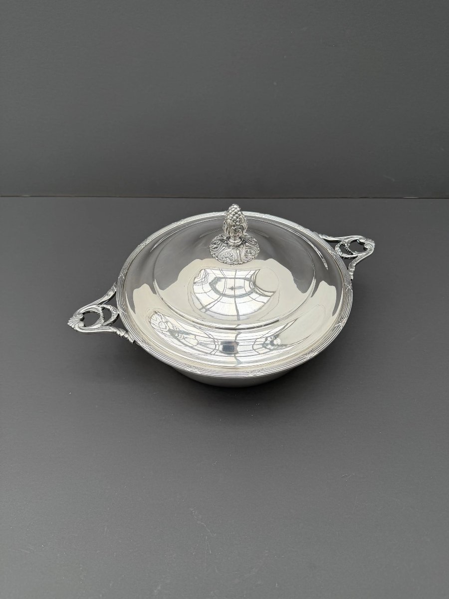 Silver-plated Metal Vegetable Dish In The Louis XVI Style  -photo-3