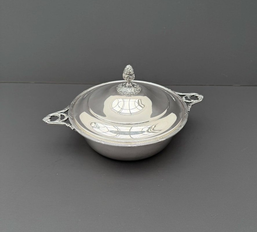 Silver-plated Metal Vegetable Dish In The Louis XVI Style  