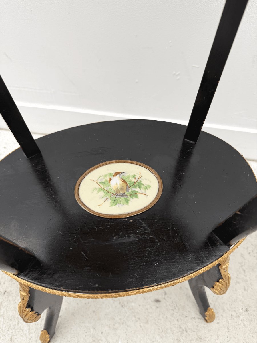 Jardinière Napoleon III en marqueterie et bronze, 19 eme-photo-7