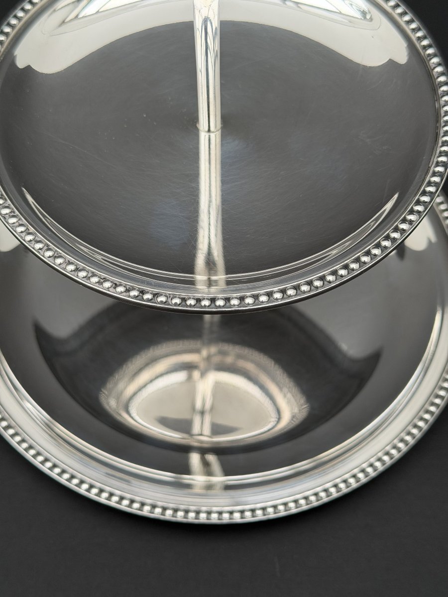 Silver-plated Metal Serving Tray, 1930  -photo-3