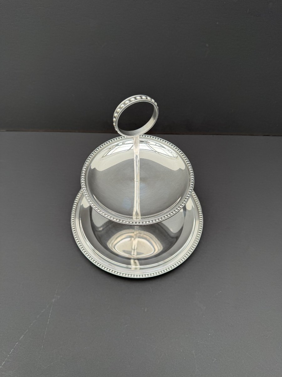 Silver-plated Metal Serving Tray, 1930  -photo-4