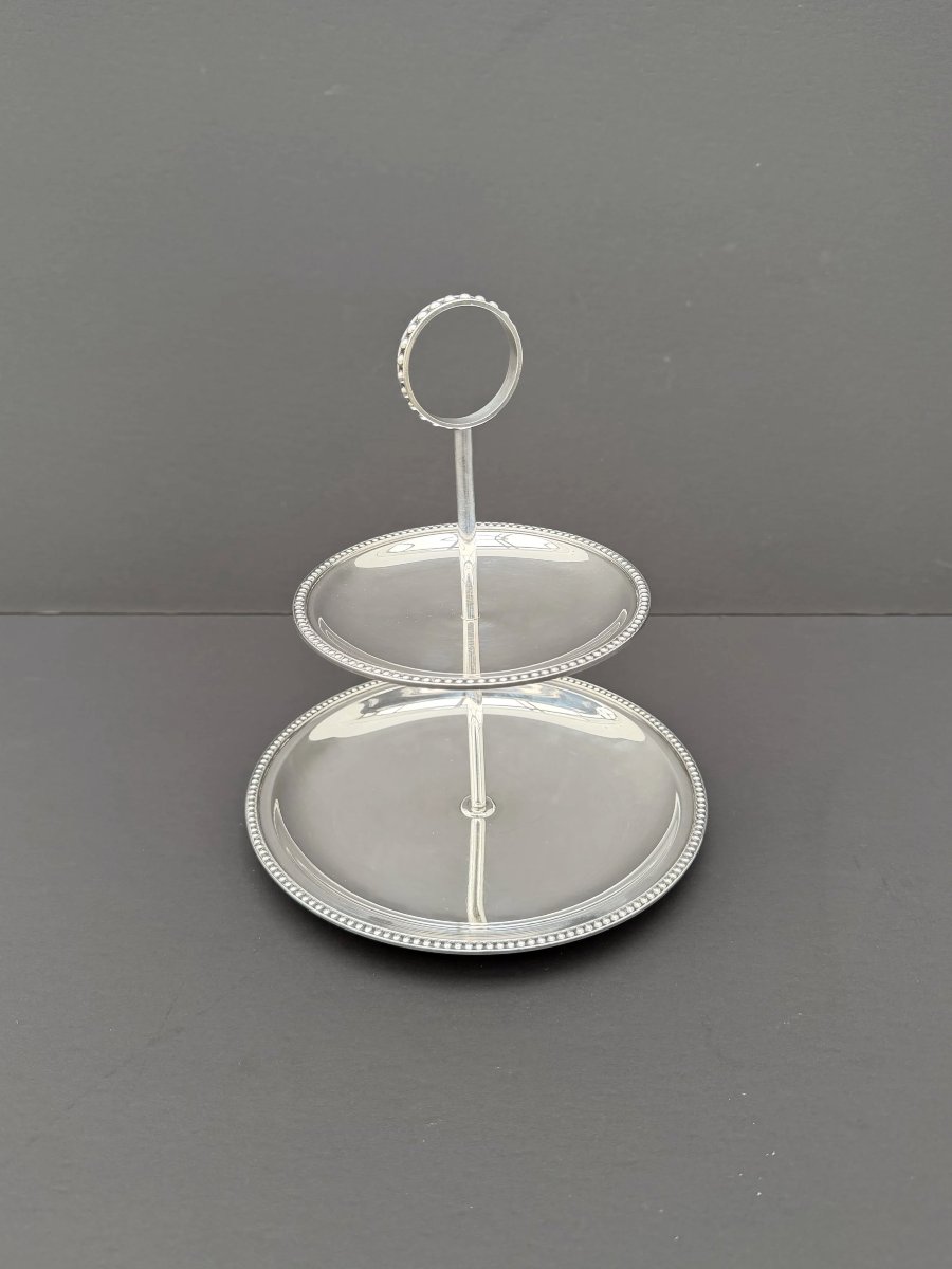 Silver-plated Metal Serving Tray, 1930  