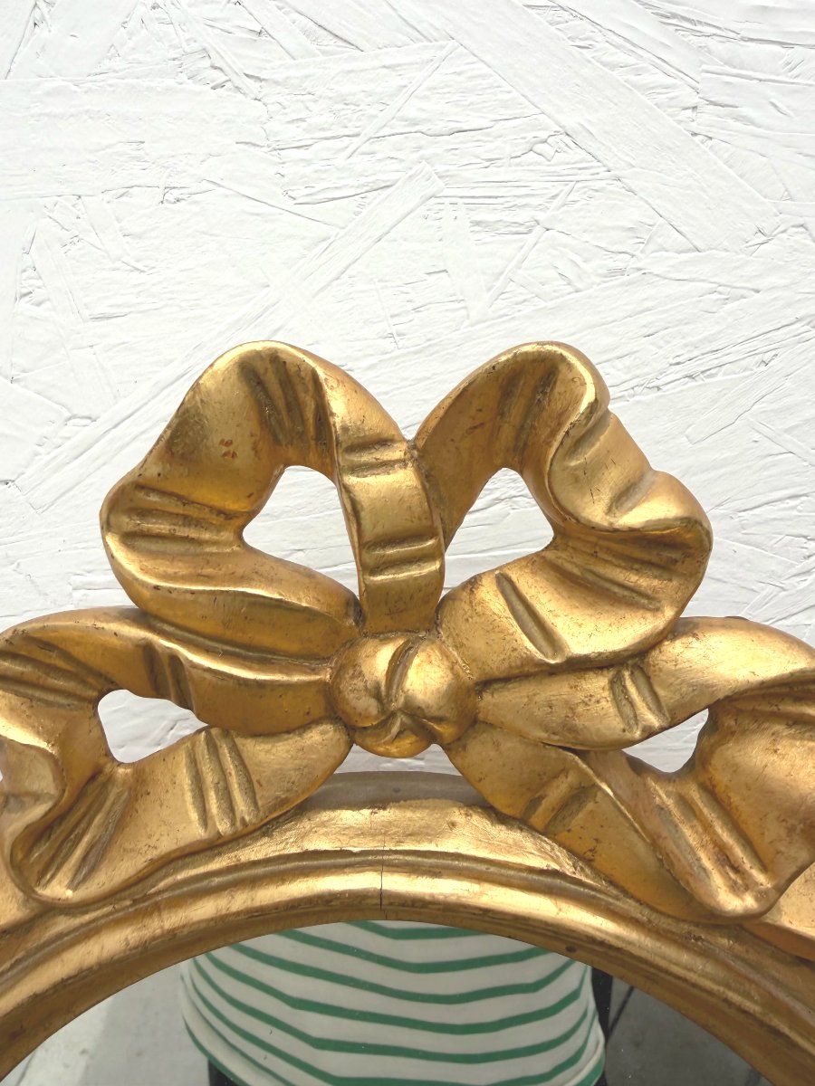 Louis XVI-style Mirror In Gilded Wood, 1970-photo-3