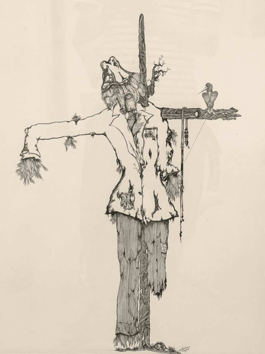 Pen-and-ink Drawing On Paper By Navarro Zamora, Spain, 1977  -photo-2