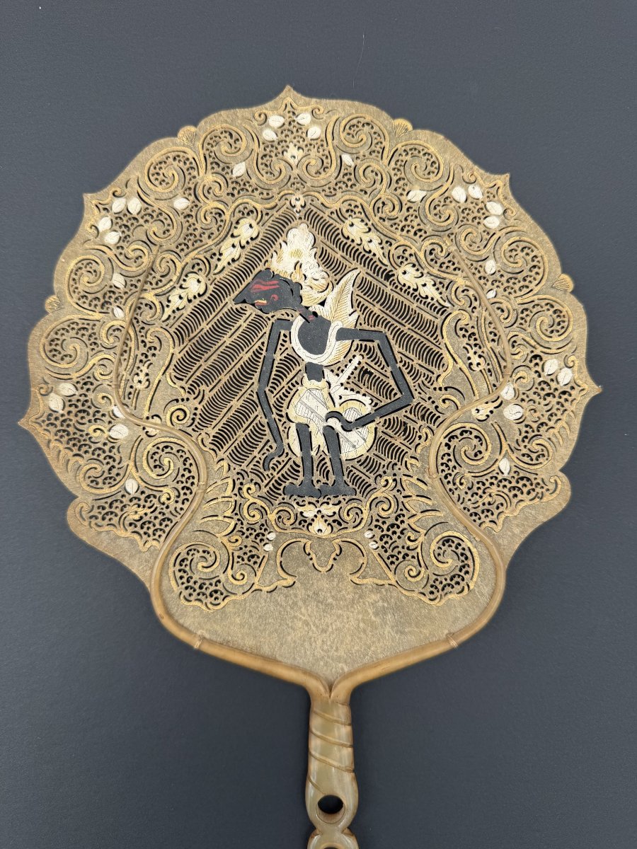 Eventail Indonésien de style Javanais , vers 1930 -photo-3