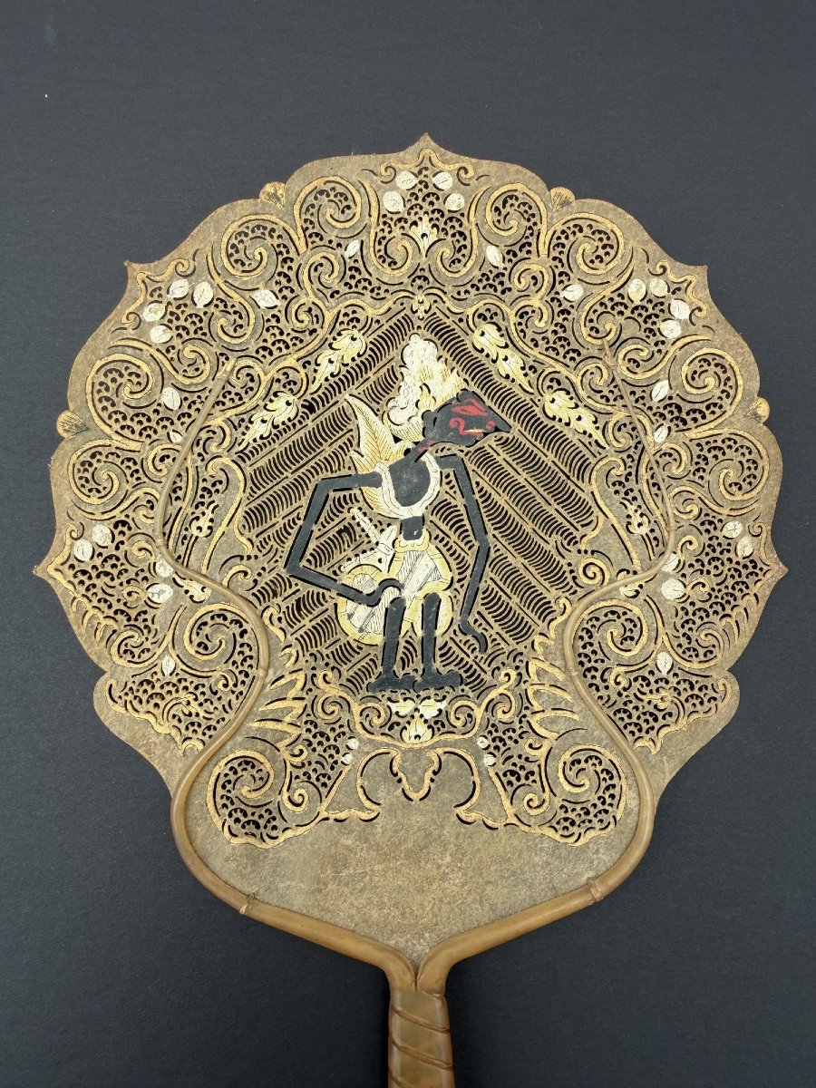 Eventail Indonésien de style Javanais , vers 1930 -photo-1