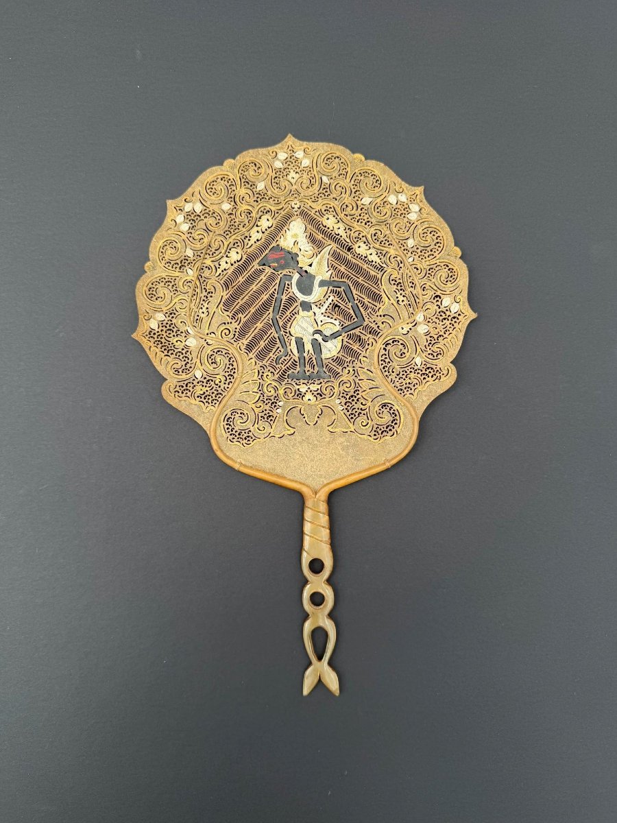 Eventail Indonésien de style Javanais , vers 1930 