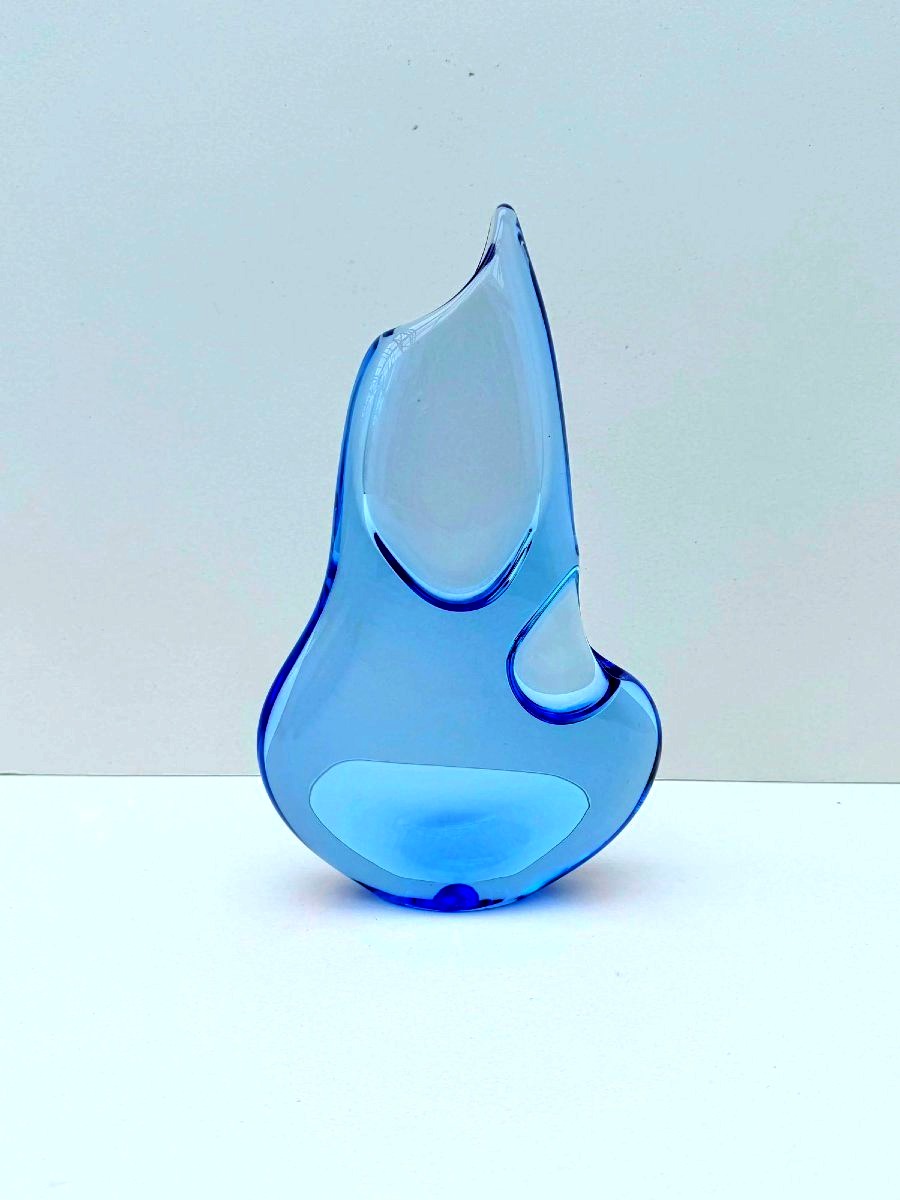 Vase de Josef CVRCEK et Miloslav KLINGER pour ZELEZNY BROD SKLO, République Tchèque 1970  