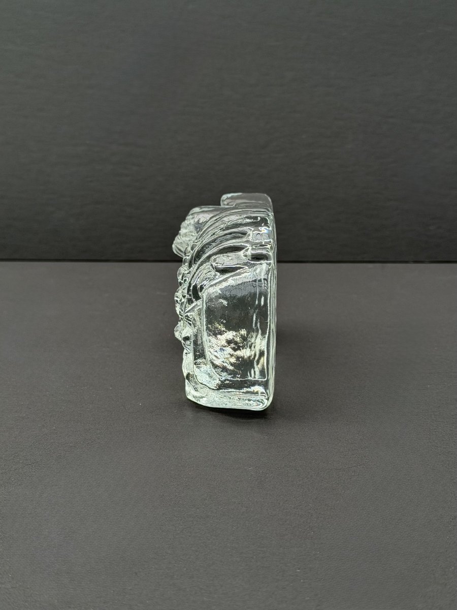 Presse papier « Harald Ram » de Pertti SANTALAHTI pour HUMPPILA FINLAND en verre, Finlande 1980-photo-3