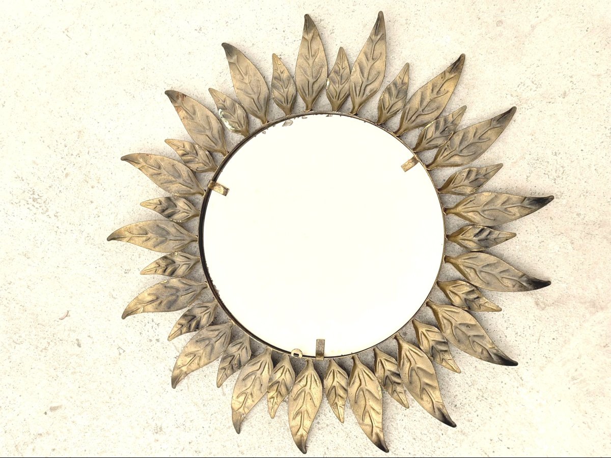 Miroir soleil en métal, Espagne 1960  -photo-4