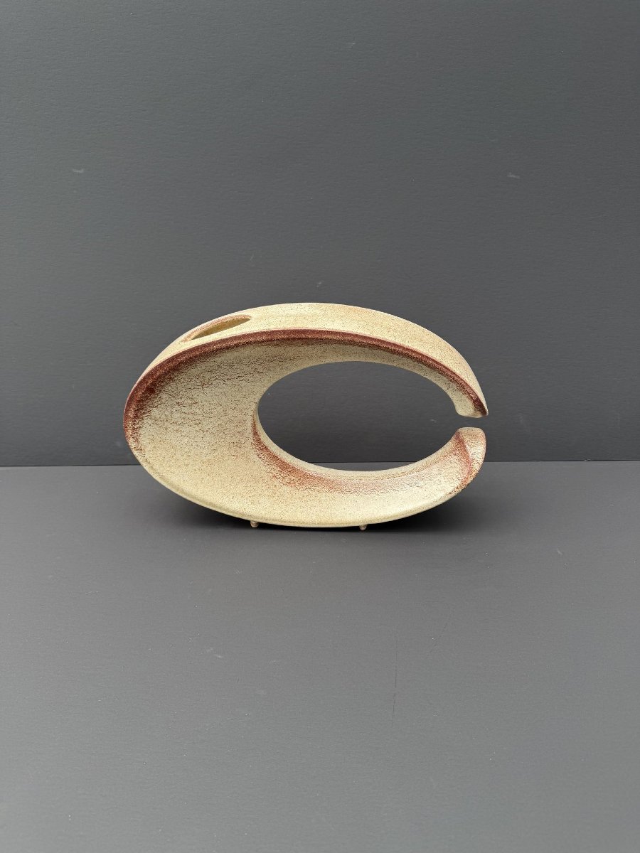 Vase de Roberto RIGON par la Manufacture BERTONCELLO en céramique, Italie 1970  -photo-3
