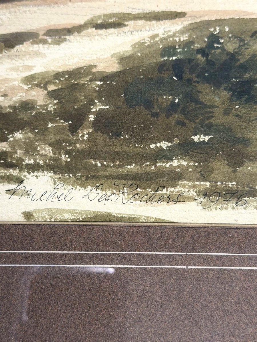 Peinture Aquarelle sur papier de Michel DESROCHERS, France 1976 -photo-4