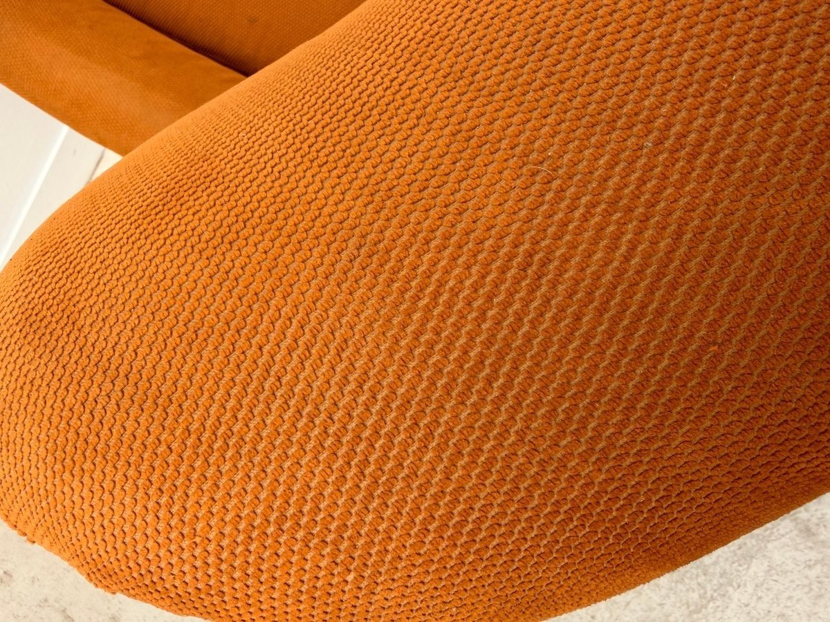 Fauteuil en velours et bois, Italie 1960  -photo-1