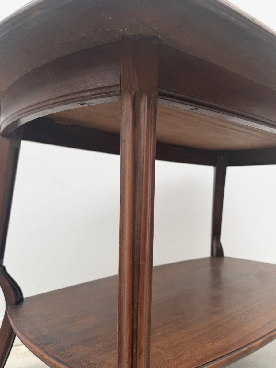 Table d'appoint  Art nouveau de Louis MAJORELLE en noyer, France 1900  -photo-7