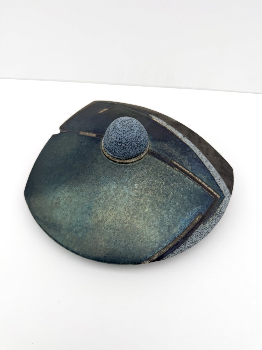 Signed Raku Ceramic Sculpture   -photo-3