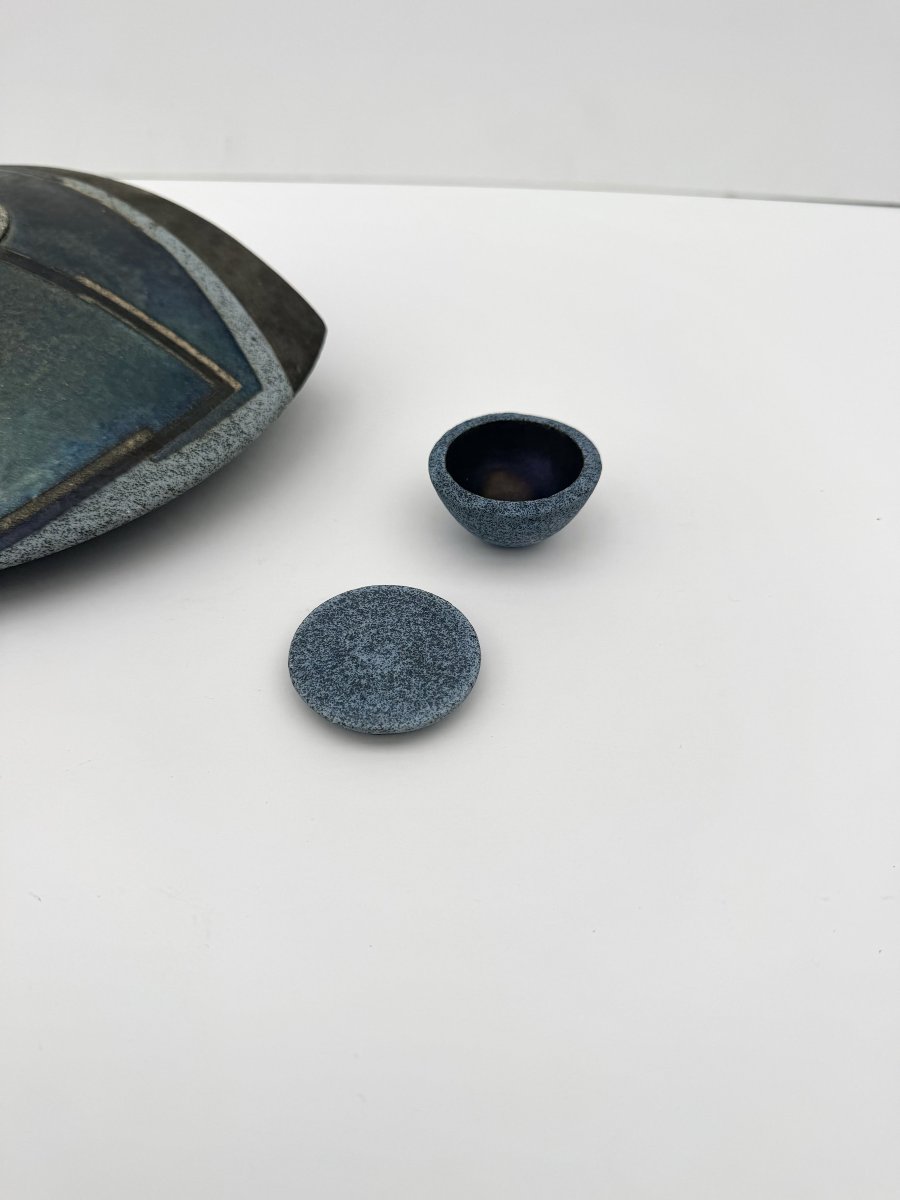 Signed Raku Ceramic Sculpture   -photo-1
