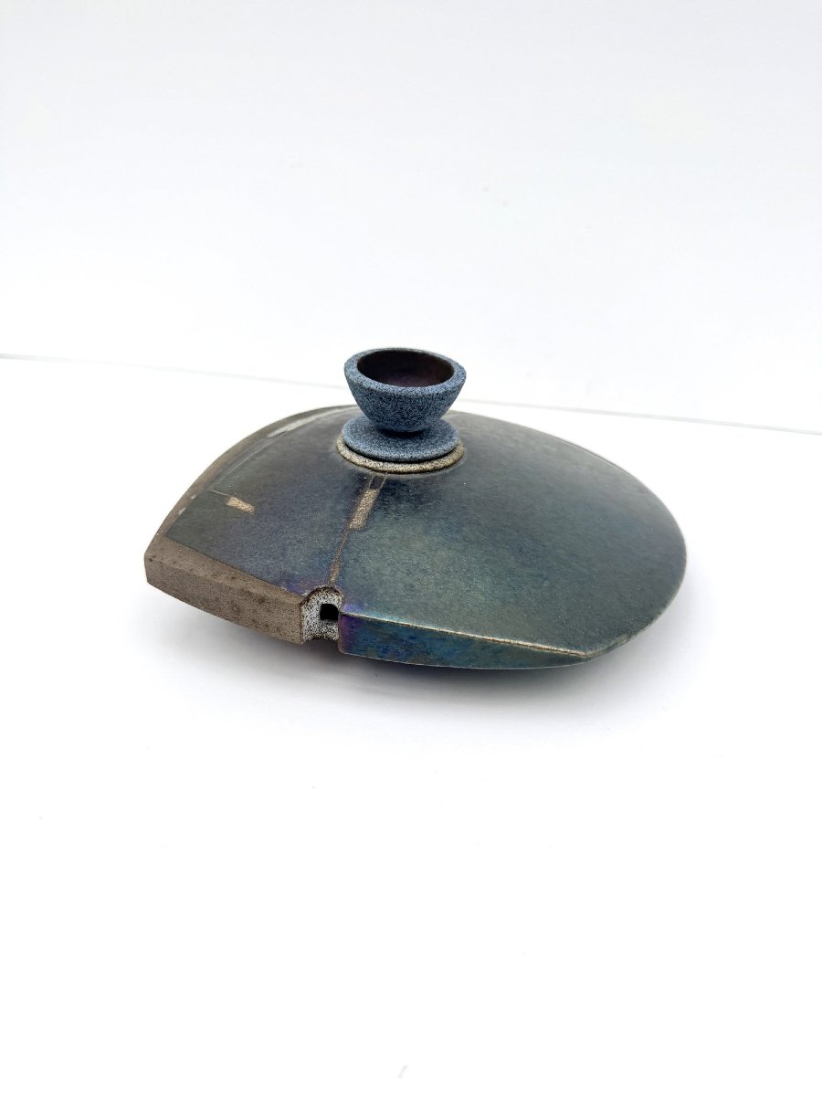 Signed Raku Ceramic Sculpture   -photo-4