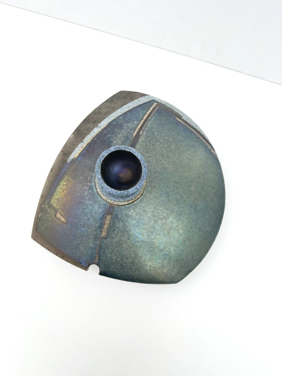 Signed Raku Ceramic Sculpture   -photo-5