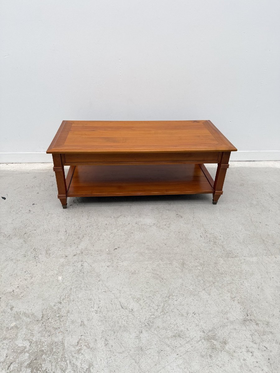 Rustic Coffee Table With Two Drawers  -photo-4