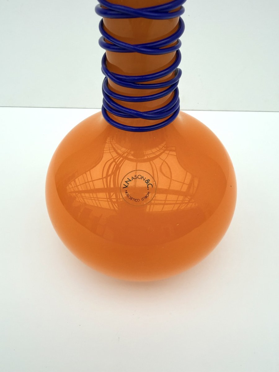 Bouteille de VINCENZO NASON & Cie en verre de MURANO, Italie 1980 -photo-3