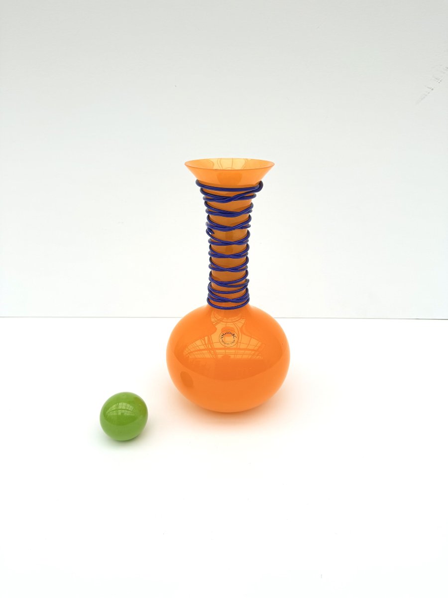 Bouteille de VINCENZO NASON & Cie en verre de MURANO, Italie 1980 -photo-4
