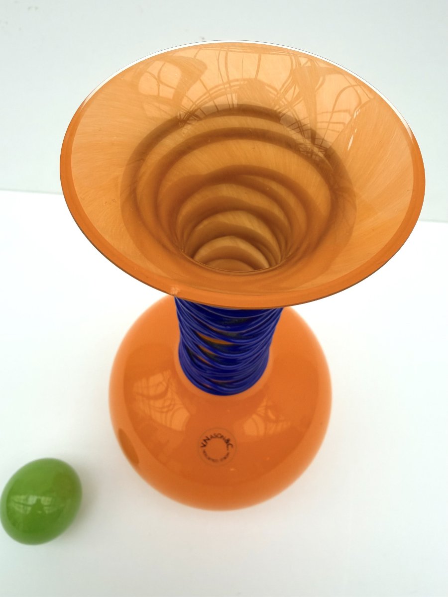 Bouteille de VINCENZO NASON & Cie en verre de MURANO, Italie 1980 -photo-2