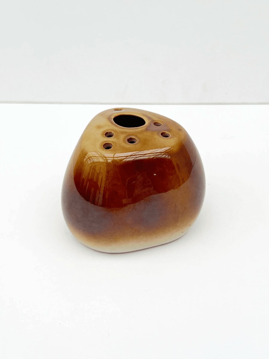 Vase pique-fleurs de Pierre LÈBE pour VIREBENT en porcelaine, France 1970  -photo-2