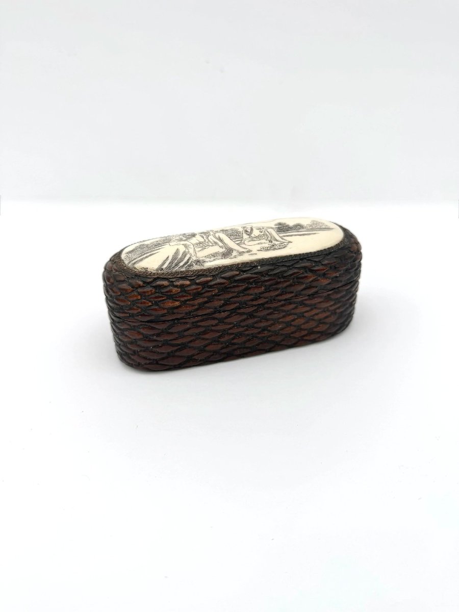 Box Made Of Bone And Carved Wood, China  -photo-2