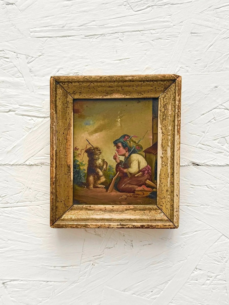 Painting On Zinc Plate, 19th Century  
