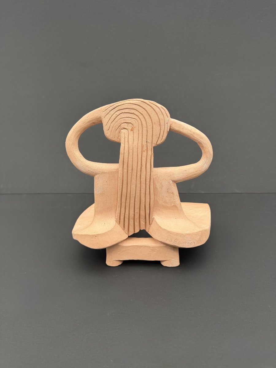 Terracotta Sculpture By Alain Michel Boucher (1944–2020) -photo-1