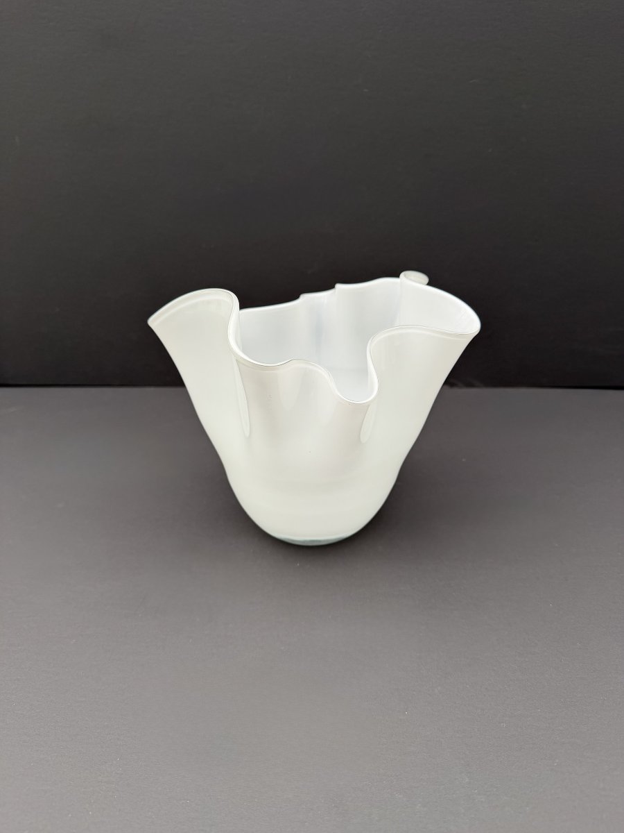 Vase "mouchoir" en verre de MURANO, Italie 1970  -photo-4