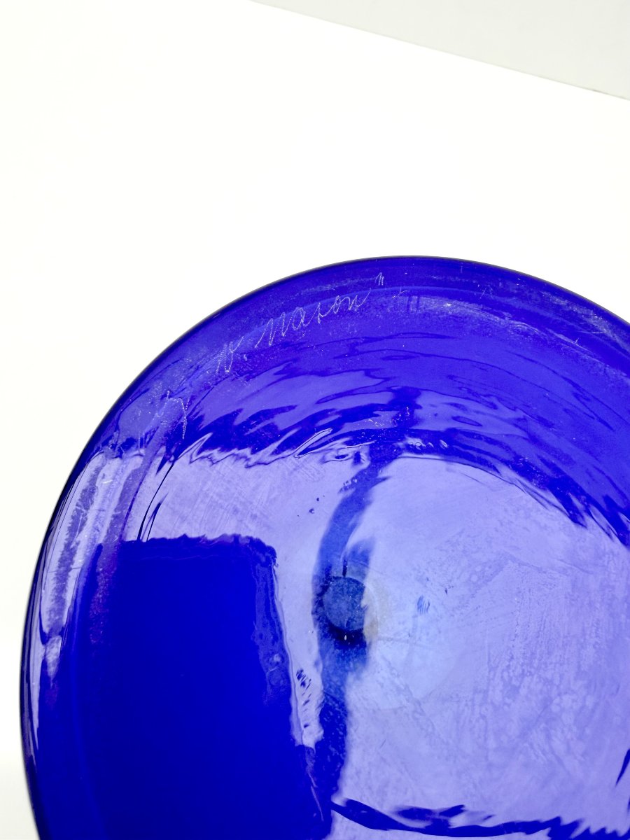 Bouteille de VINCENZO NASON & Cie en verre de MURANO, Italie 1980-photo-4
