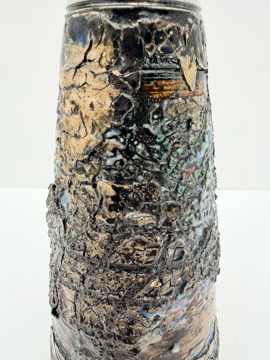 Vase de Jean Luc PIROT en céramique, France   -photo-3