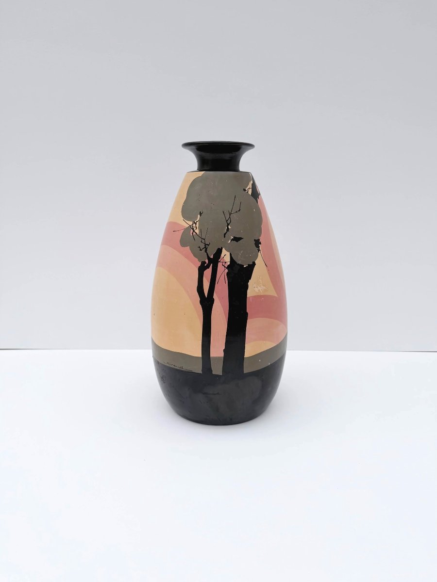 Vase de Louis GIRAUD (1896- 1985) à VALLAURIS en céramique, France 1940 -photo-2