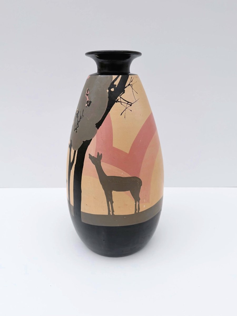 Vase de Louis GIRAUD (1896- 1985) à VALLAURIS en céramique, France 1940 -photo-2