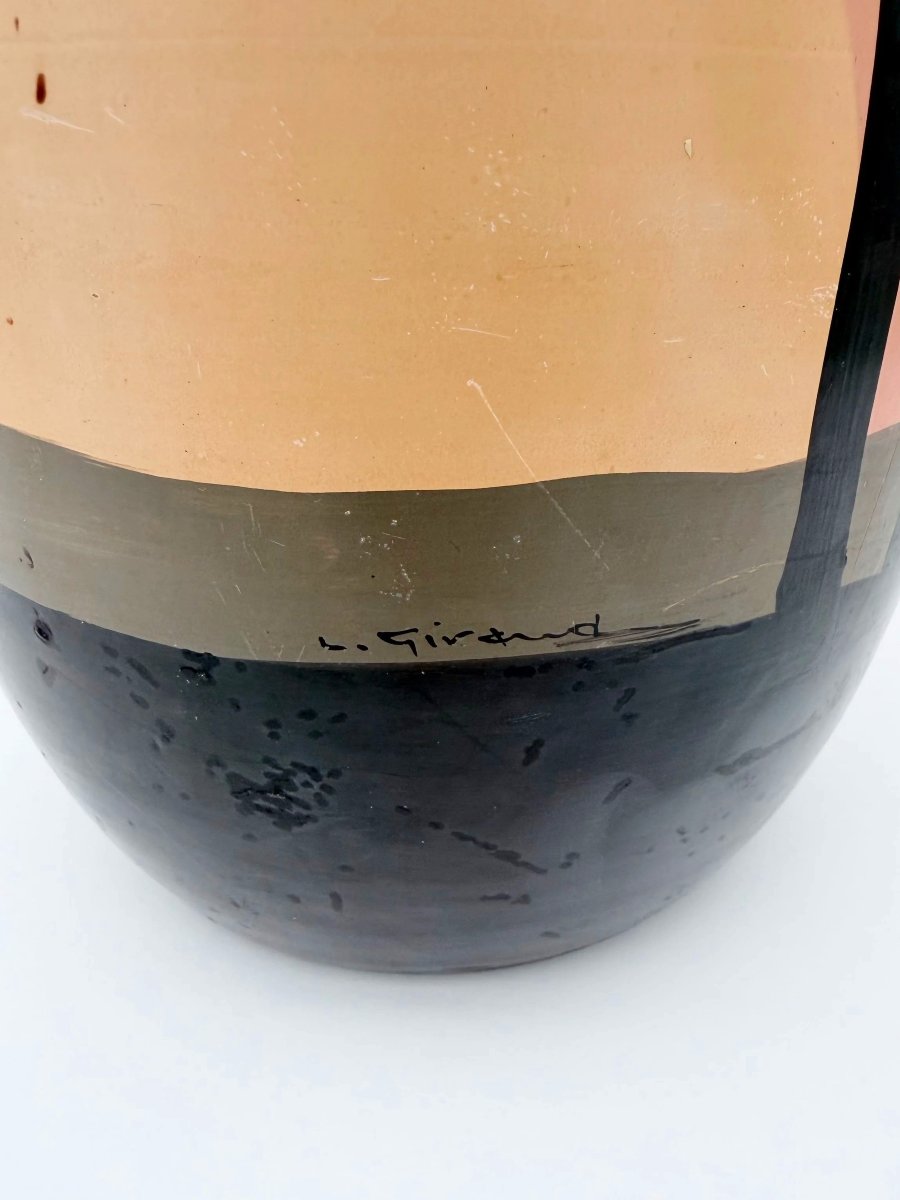 Vase de Louis GIRAUD (1896- 1985) à VALLAURIS en céramique, France 1940 -photo-3