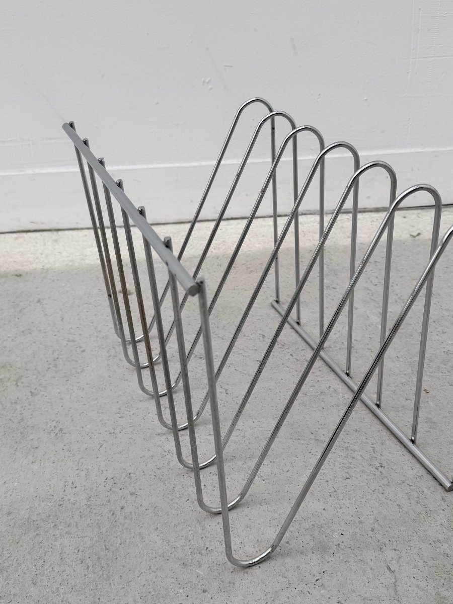 Porte-revue "Z" de François ARNAL pour ATELIER A en chrome, France 1970 -photo-2