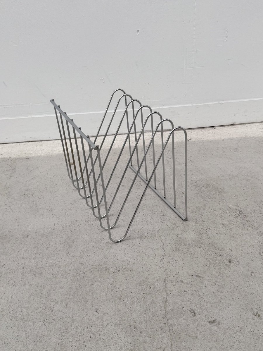 Porte-revue "Z" de François ARNAL pour ATELIER A en chrome, France 1970 