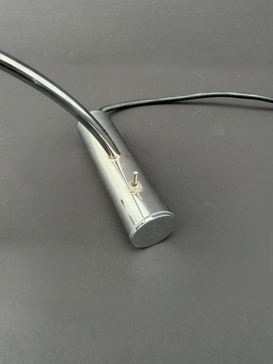 "girasole" Lamp By De Majo In Chrome And Opaline, Italy, 1990  -photo-3