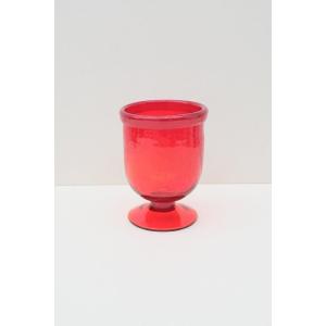 Vase En Verre Soufflé Rouge, 1970 