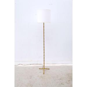 Lampadaire "Bambou"  en laiton, France 1950