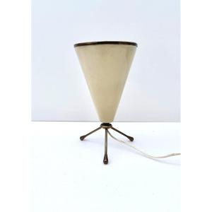 Conical Tripod Lamp In Metal, Italy 1950  