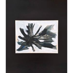 Peinture de Jean ROUZAUD technique mixte sur papier, 1972