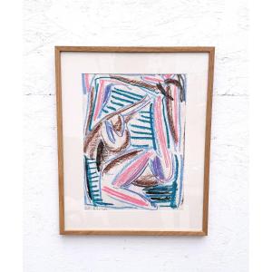 Technique mixte sur papier de Alain Michel BOUCHER (1944-2020)