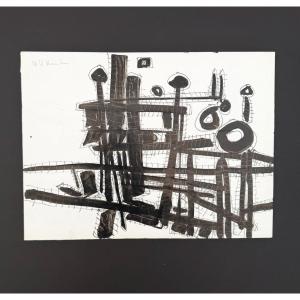 Mixed Media On Paper By Alain Michel Boucher (1944-2020), 1980