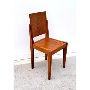 Chaise en en bois, France 1950 