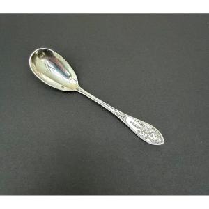 Cuillère à café en Argent massif, XIX eme
