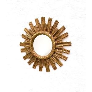 Large Giltwood Sunburst Mirror, 1960