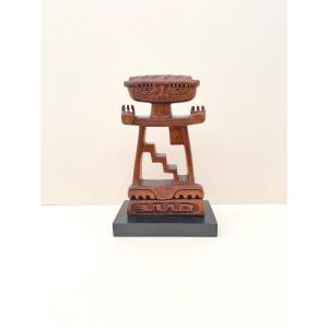 Sculpture By Raúl Conti In Teak, Argentina 1970