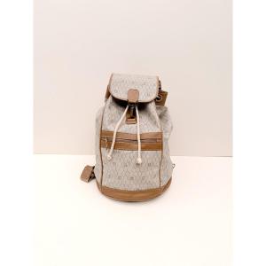 Vintage Christian Dior Backpack In Leather And Printed Canvas, France Circa 1980